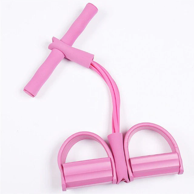 Pedal resistance bands for sit-up assistance, leg, and arm exercises. Great for home fitness.