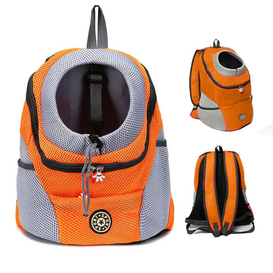 Unisex pet carrier backpack for dogs & cats, perfect for outdoor travel. Breathable, secure & comfortable pet gear.