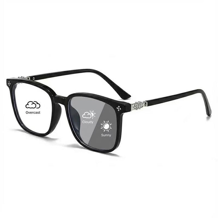 Digital eyewear: Unisex photochromic blue light blocking glasses with scratch-resistant transition lenses, UV protection.
