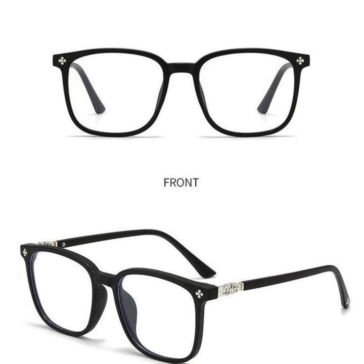 Unisex photochromic transition glasses for blue light blocking and UV protection, ideal for digital eye care.
