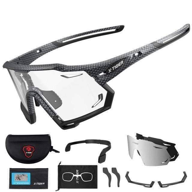 Bike accessories: photochromic cycling sunglasses, polarized, ensuring comfortable rides