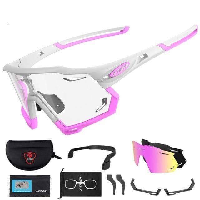 Unisex sports sunglasses, photochromic, polarized lenses, perfect for cycling and active lifestyles