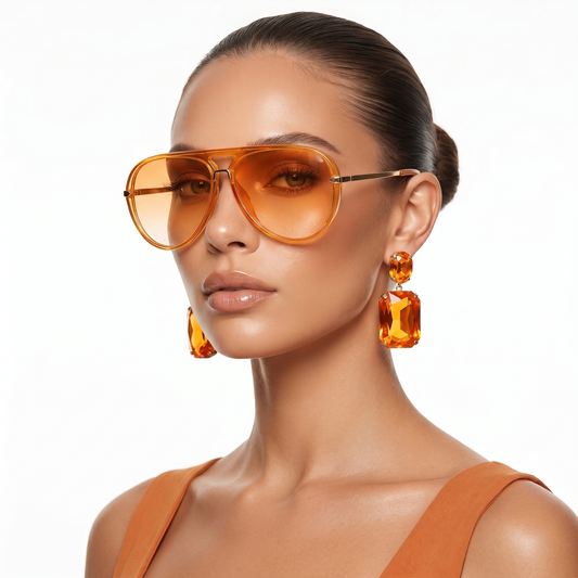 Unisex Pilot Sunglasses with UV400 protection, timeless style, and gradient lenses.
