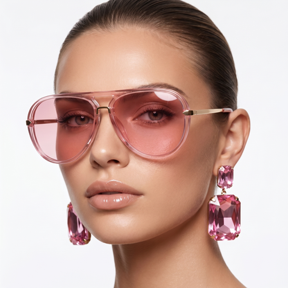 Vintage-inspired unisex pilot sunglasses, lightweight design, offering essential UV400 eye protection.
