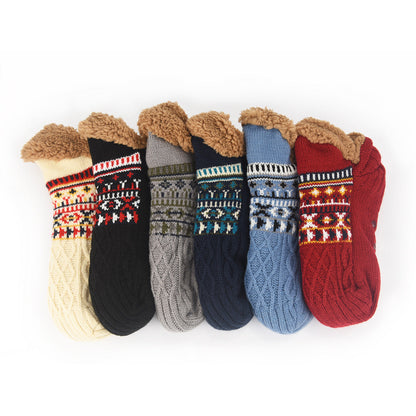 Unisex warm plush house socks with non-slip sole, providing ultimate cozy comfort all winter.