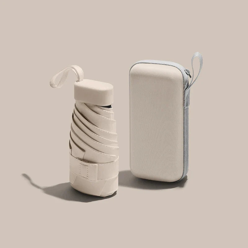 Pocket-sized unisex travel umbrella, ideal for on-the-go rain and sun protection.