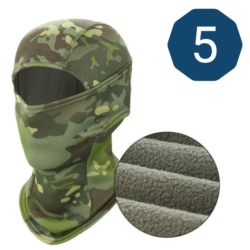 Unisex winter sports balaclava made of soft fleece, essential outdoor gear for cold weather.