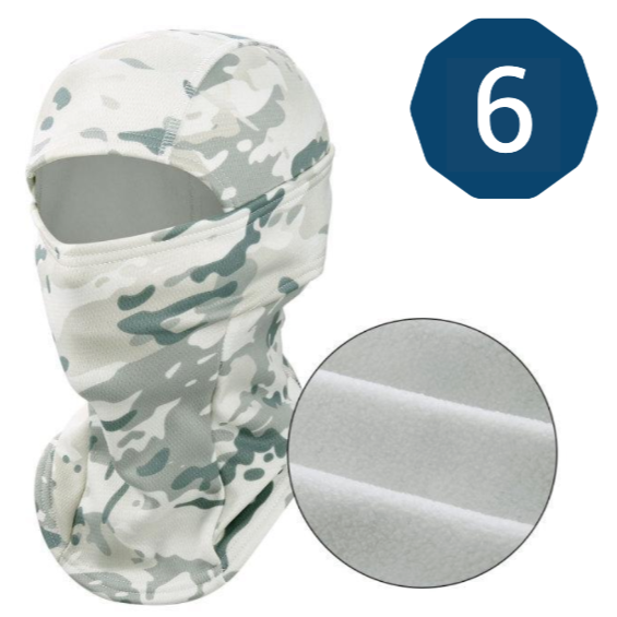 Adjustable unisex balaclava, versatile headgear and neck warmer for winter activities.
