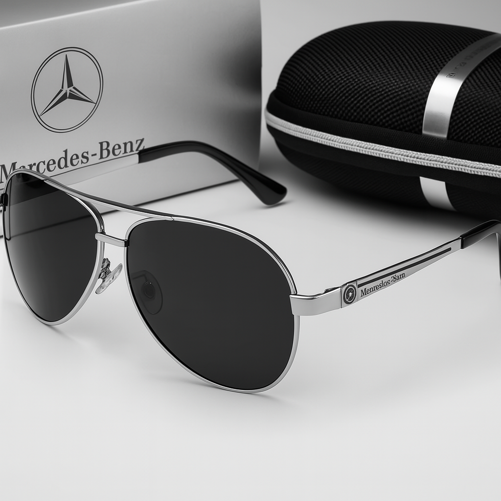 Unisex polarized aviator sunglasses for enhanced driving, offering glare reduction and eye protection.