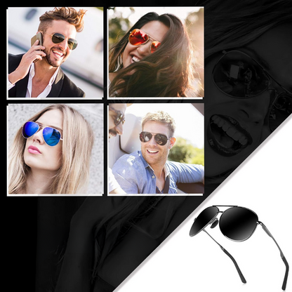 Perfect driving & outdoor polarized aviator sunglasses for clear, glare-free vision.