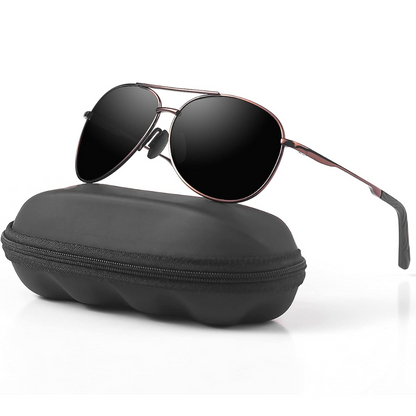 Premium polarized aviator sunglasses for effective glare reduction & full UV protection.