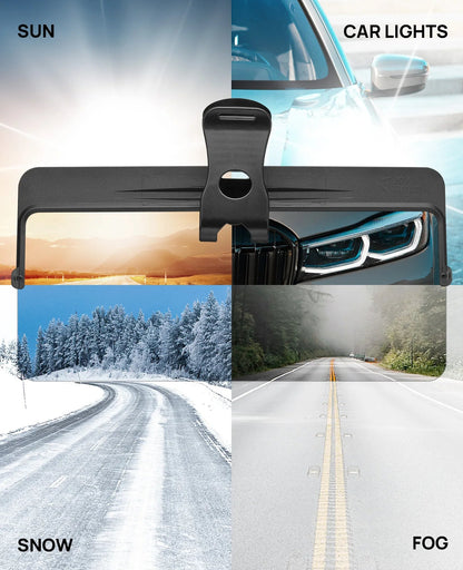 Polarized car sun visor provides anti-glare, UV protection, & eye comfort. Essential auto accessory for vehicles.