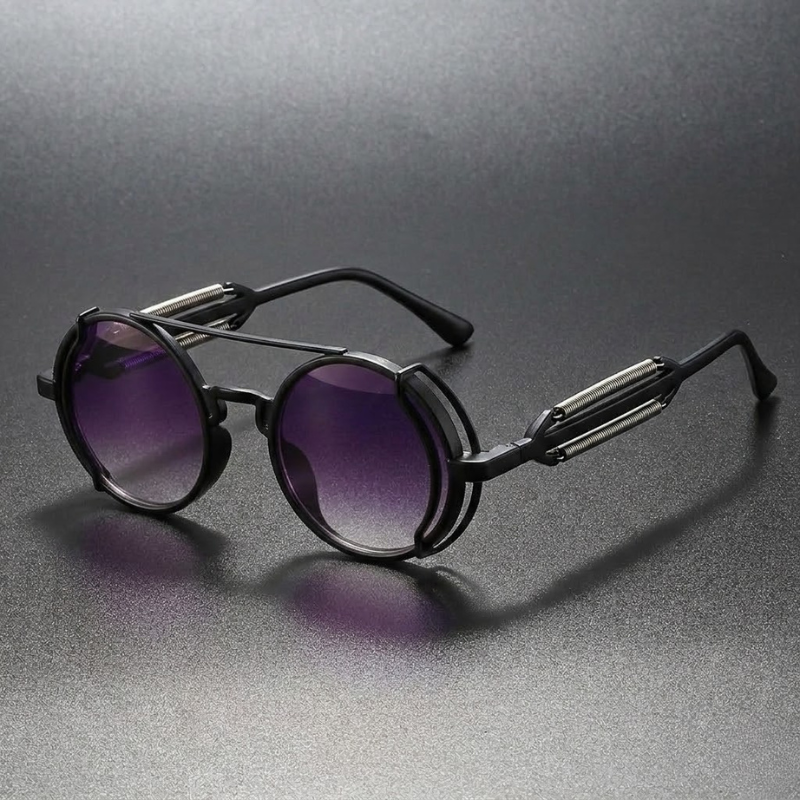 Stylish round polarized sunglasses, a classic metal frame, & anti-glare lenses for superior vision.