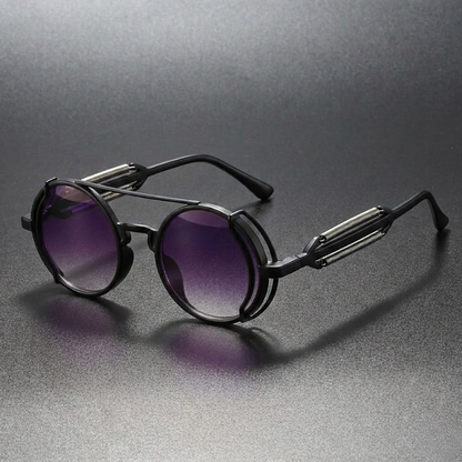 Stylish round polarized sunglasses, a classic metal frame, & anti-glare lenses for superior vision.