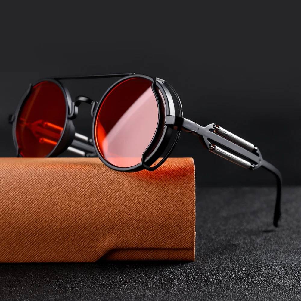 Classic unisex polarized round shades, vintage design, metal frame for glare-free outdoor activities.