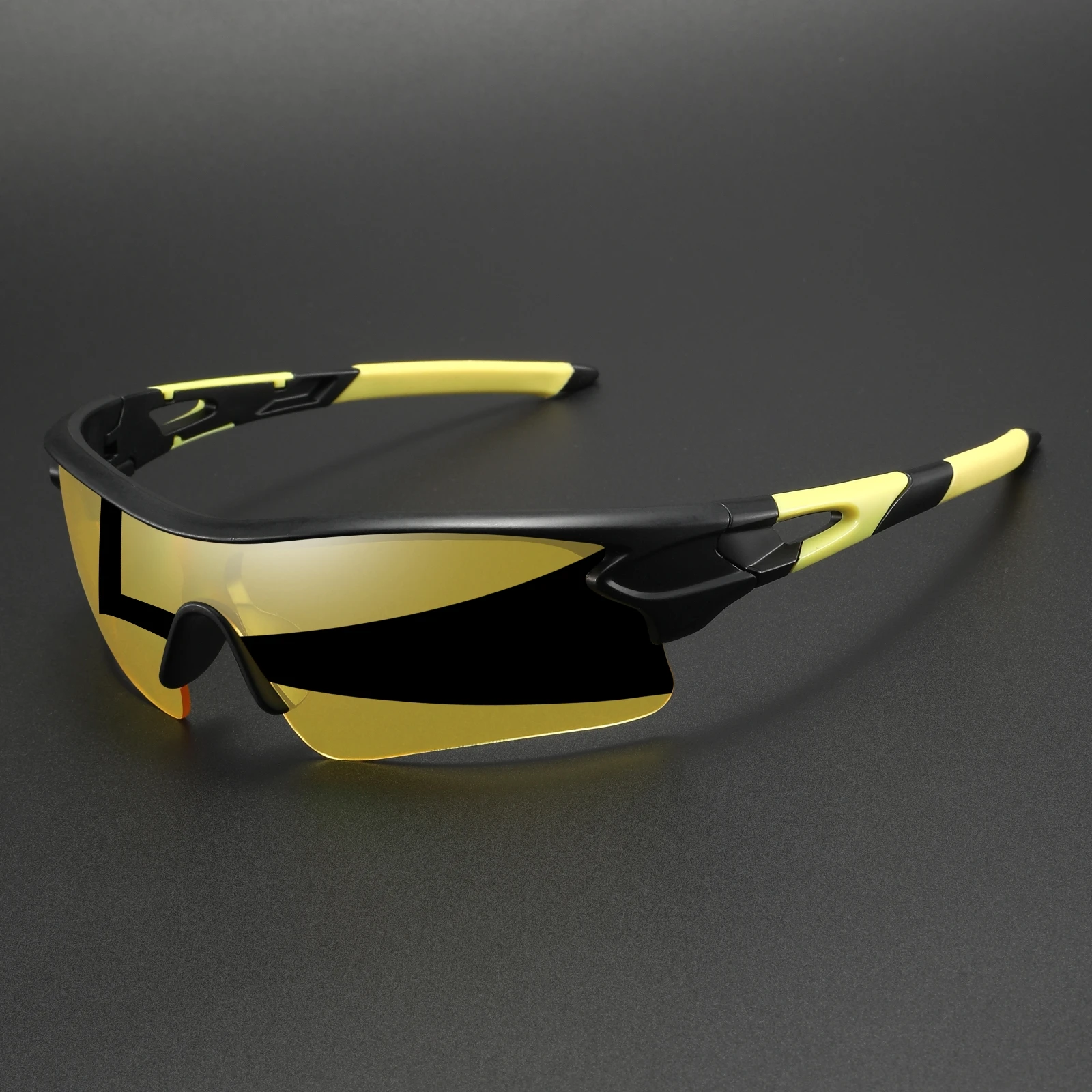 Lightweight unisex sport sunglasses with polarized lenses, durable design for comfortable all-day glare protection.
