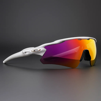 Unisex polarized sports sunglasses for optimal glare and UV protection during outdoor activities like cycling & running.