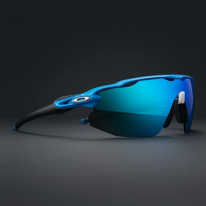 Durable unisex polarized sports sunglasses, perfect for cycling, running, and active lifestyles, ensuring clear vision & sun protection.