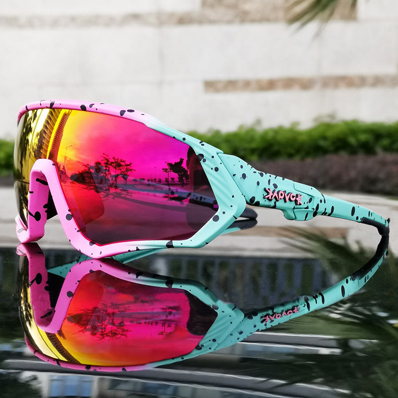 Stylish unisex polarized performance sunglasses. Durable sports eyewear with UV protection, ideal for cycling & running outdoors.