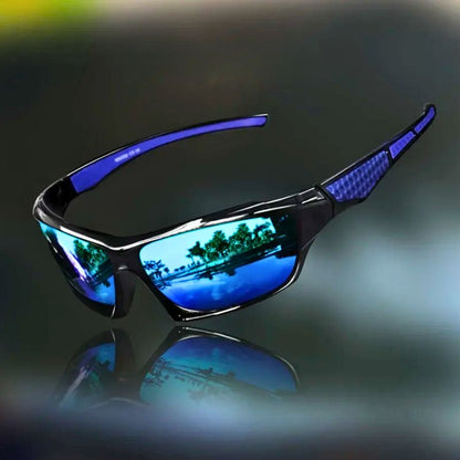 Durable unisex polarized sports eyewear, anti-glare & UV protective for peak outdoor athletic performance.