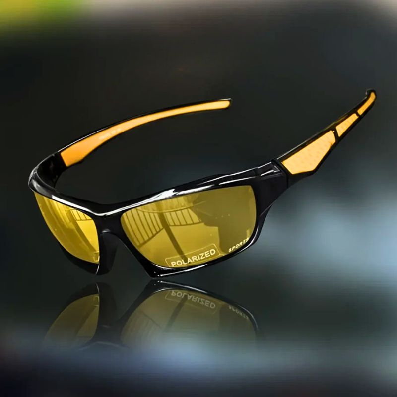 Stylish unisex polarized sunglasses with anti-glare lenses, perfect for sports & outdoor UV protection.