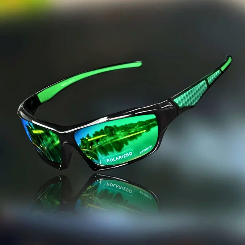 Unisex polarized sports eyewear, lightweight and anti-glare, providing essential UV protection for outdoor use.
