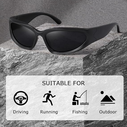 SwiftWrap unisex polarized sports sunglasses, essential for beachwear & summer activities.