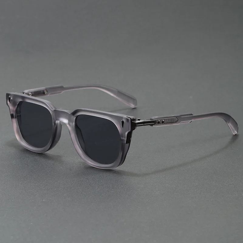 Stylish unisex square frame acetate sunglasses. Polarized lenses offer UV400 protection & glare reduction.