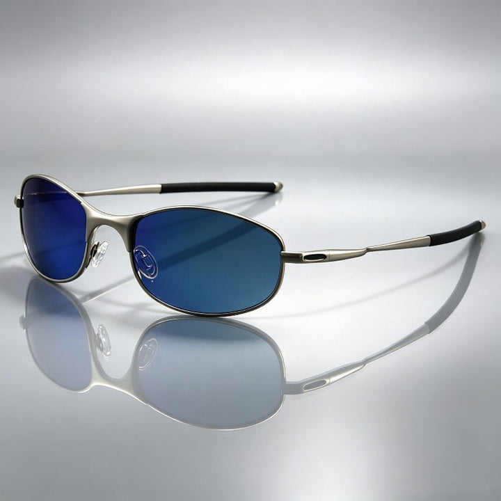 Durable unisex polarized sports sunglasses, reducing glare for clear outdoor vision & UV protection.