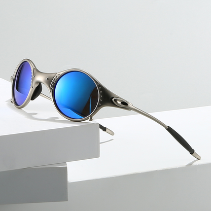 Durable black polarized sunglasses for active outdoor use, featuring comfortable lightweight design & UV protection.