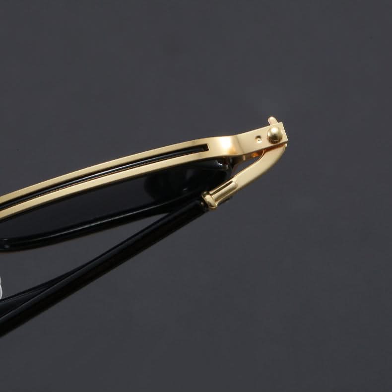 Polarized UV protection sunglasses, unisex design, anti-glare lenses, lightweight metal frame eyewear.