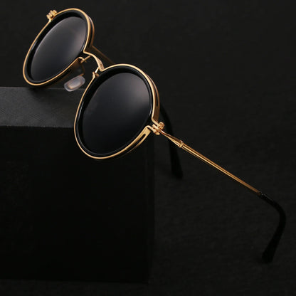 Stylish unisex gray polarized sunglasses offering UV protection, trendy eyewear for everyday fashion.