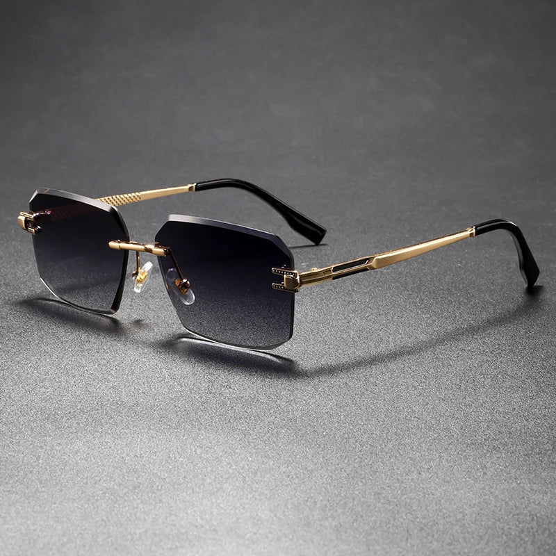 Unisex polished beveled edge sunglasses for stylish everyday wear.