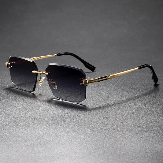 Unisex polished beveled edge sunglasses for stylish everyday wear.