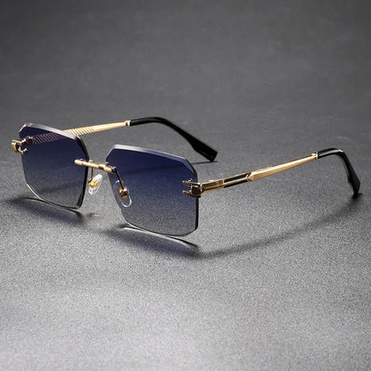 Purple polished beveled edge unisex eyewear, durable and fashionable anti-glare shades.
