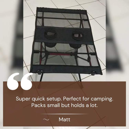 Unisex foldable picnic table made of aluminum, essential portable outdoor camping gear