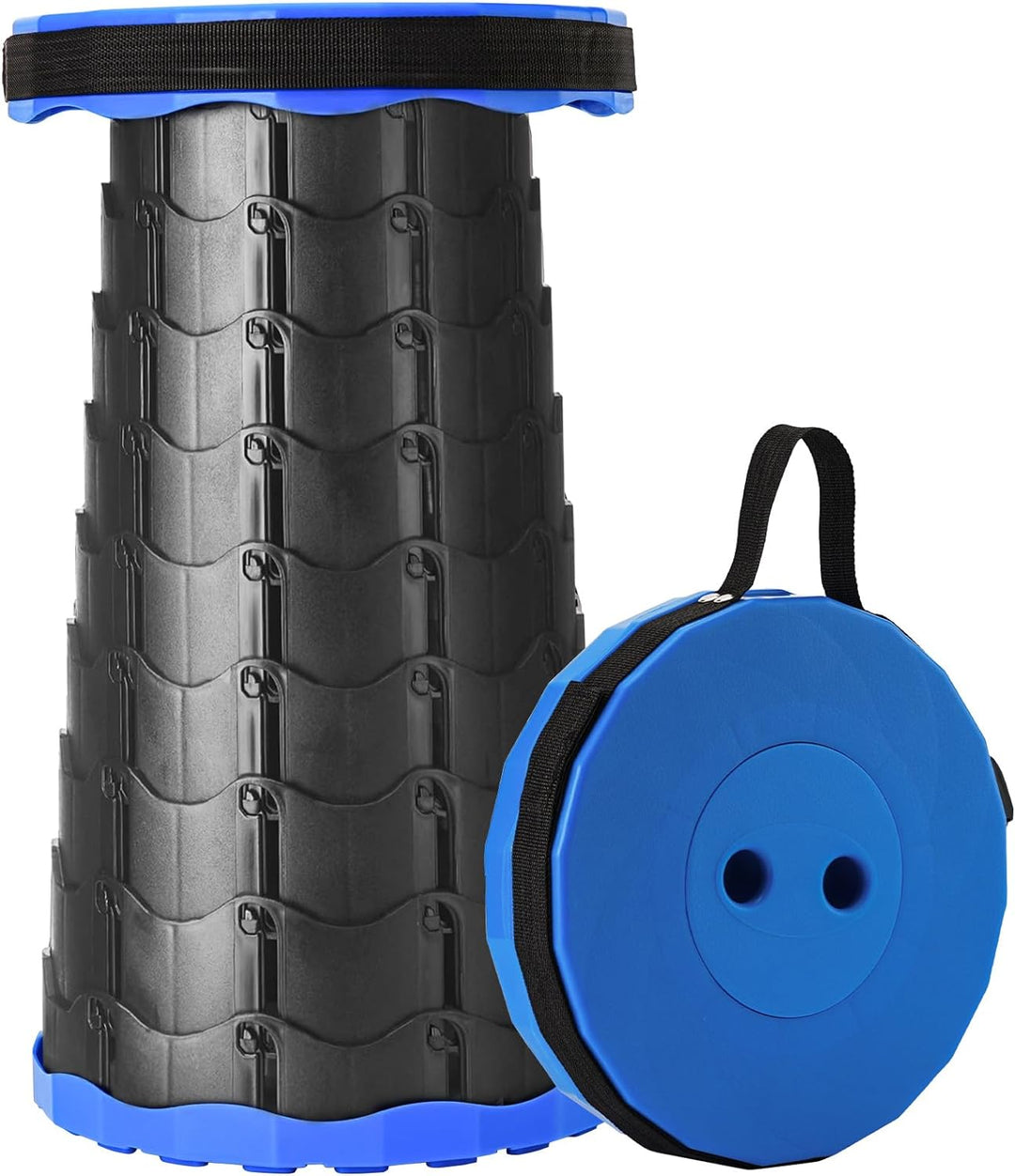 Portable stool for outdoor activities, featuring a robust design and easy collapsibility