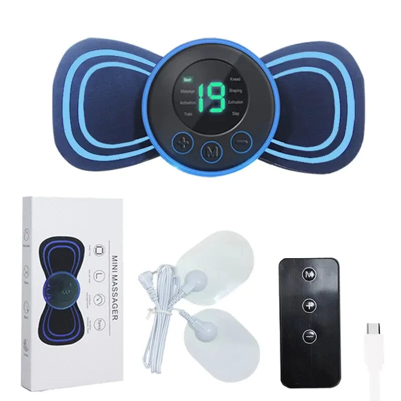 Intelligent portable electric neck massager with remote control. Effective for neck, shoulder & back muscle relief.