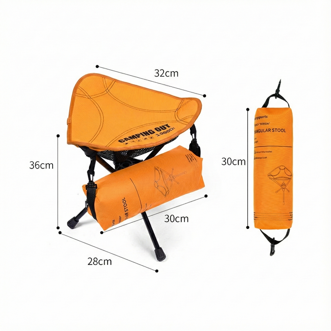 Ergonomic 360-degree rotating outdoor stool, perfect for long fishing sessions