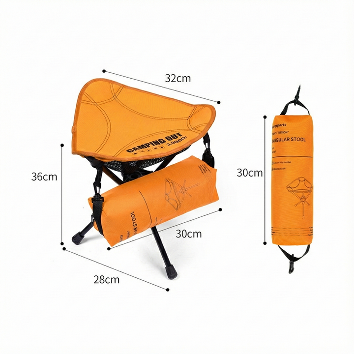 Ergonomic 360-degree rotating outdoor stool, perfect for long fishing sessions