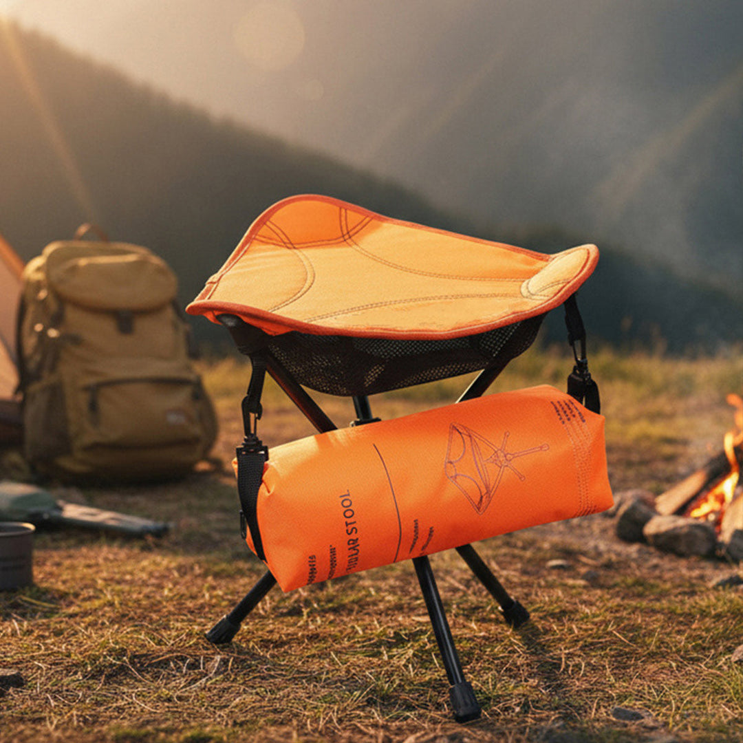 Durable rotating fishing stool, a must-have lightweight camping and hiking accessory