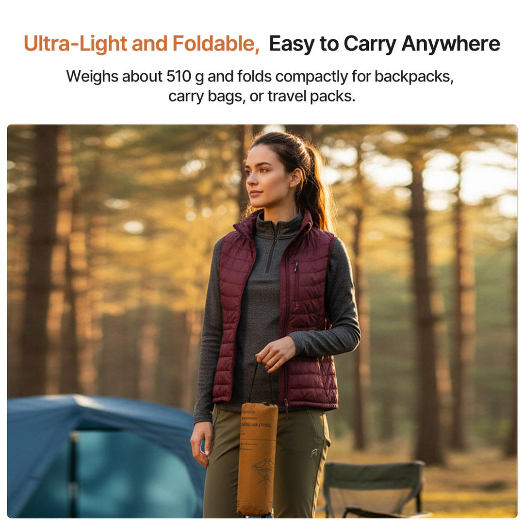 Folding camping chair with 360-degree rotation, essential portable outdoor gear