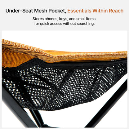 Unisex travel stool, lightweight and foldable, with 360-degree rotating seat