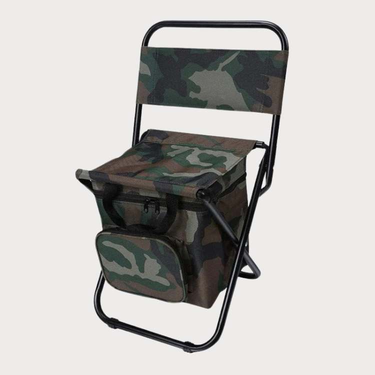 Innovative unisex folding chair with a practical cooler bag, essential travel and outdoor gear