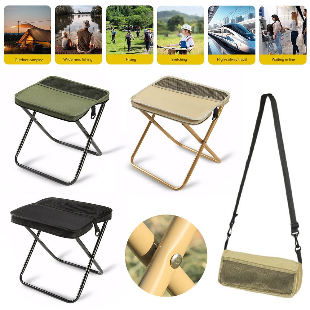 Adventure-ready folding chair backpack, portable seating & storage for travelers.