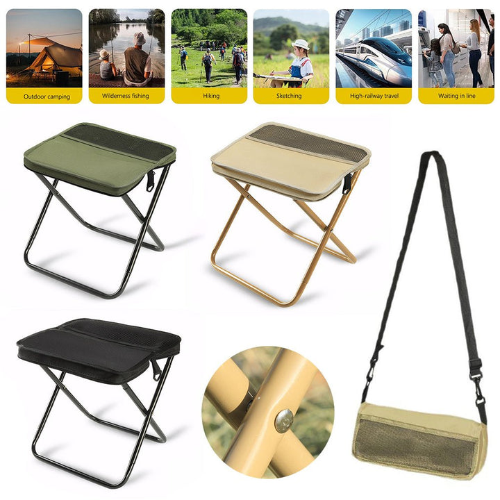 Adventure-ready folding chair backpack, portable seating & storage for travelers.