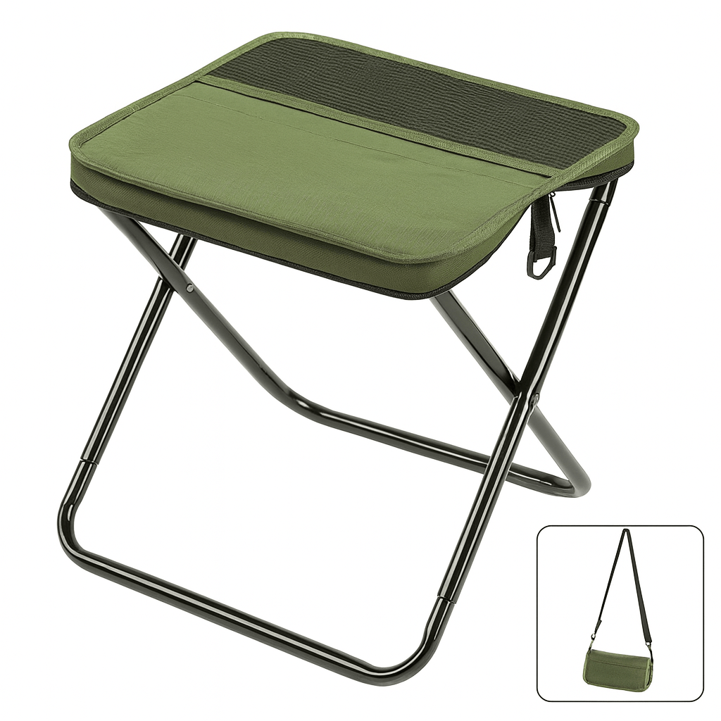 Durable outdoor gear: Waterproof folding chair backpack for rugged adventures.