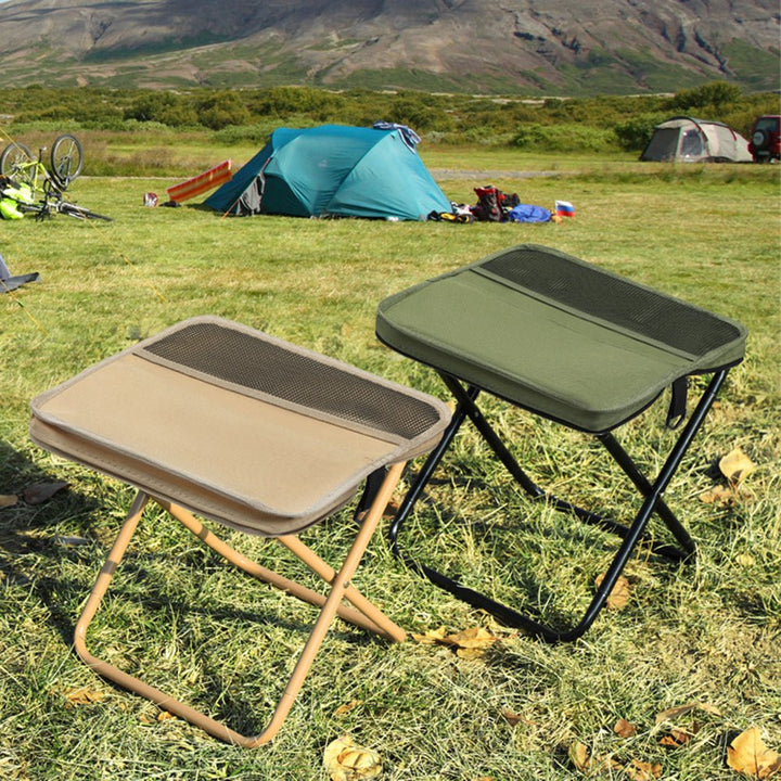 Dual-purpose backpack with integrated folding chair, ideal for outdoor adventures.