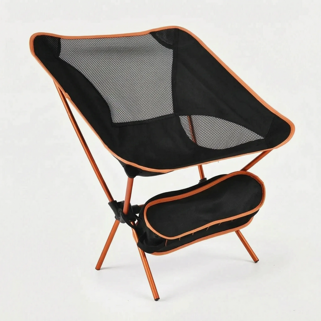 Unisex portable folding outdoor chair, ideal for camping, beach, hiking, and travel. Compact & easy to store.