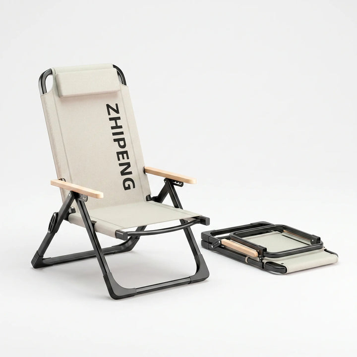 Durable unisex folding lounge chair with robust carbon steel frame & breathable oxford cloth seat. Modern home decor.